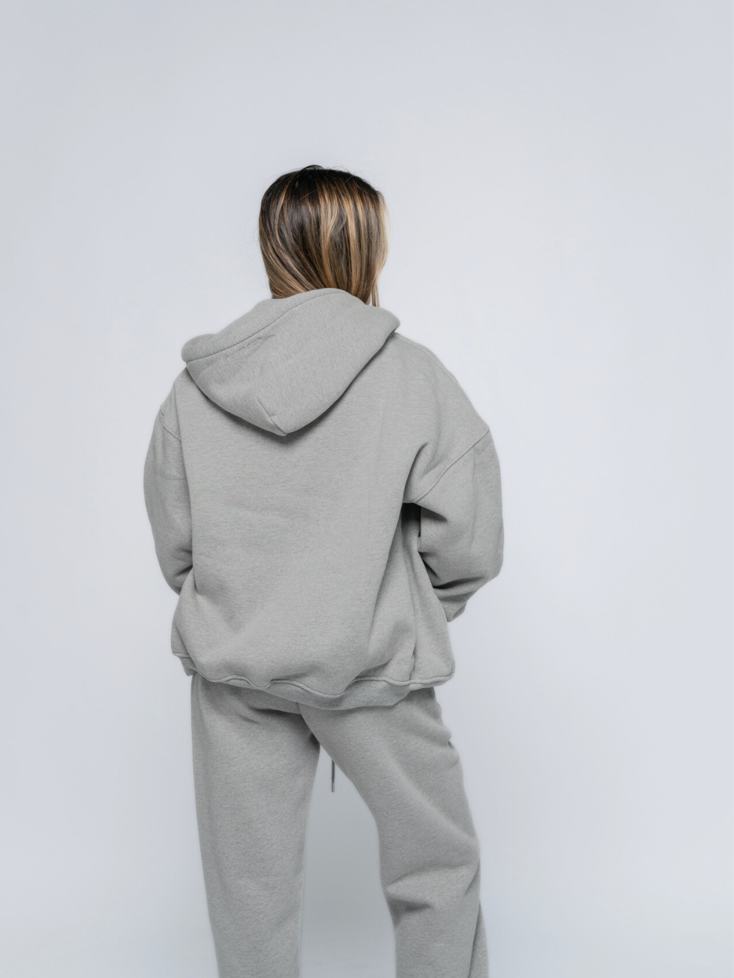 URBAN LUXE ZIP - UP HOODIE - HEATHER GREY